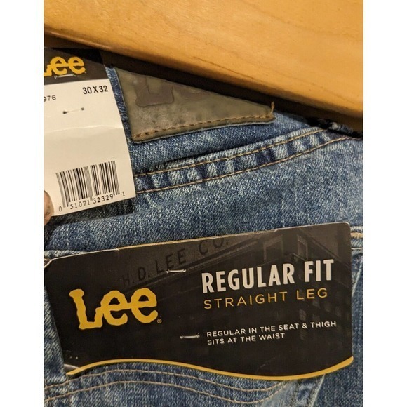 Lee Jeans Mens Size 30X32 Actual (30X32 Label) Blue Straight Leg denim NWT - Picture 5 of 5